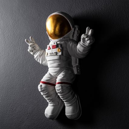 Sienų dekoracija 47x35 cm astronaut auksas