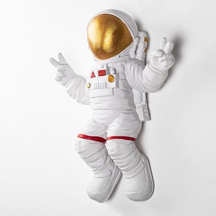 Sienų dekoracija 47x35 cm astronaut auksas