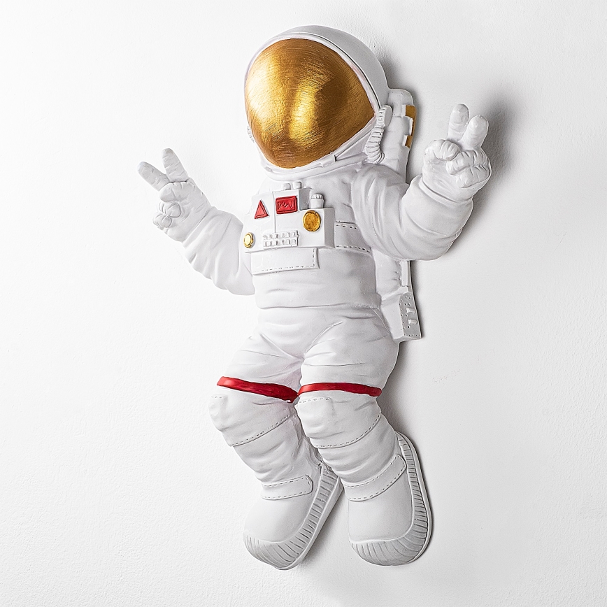 Sienų dekoracija 47x35 cm astronaut auksas