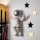 Sienų dekoracija 47x35 cm astronaut sidabras