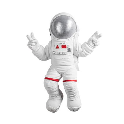 Sienų dekoracija 47x35 cm astronaut sidabras