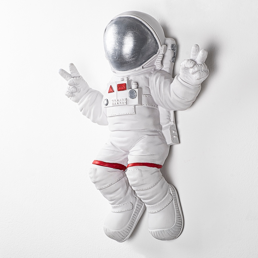 Sienų dekoracija 47x35 cm astronaut sidabras