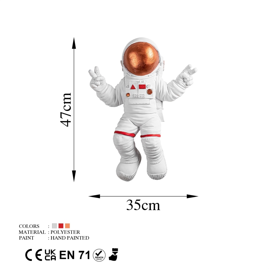 Sienų dekoracija 47x35 cm astronaut varis