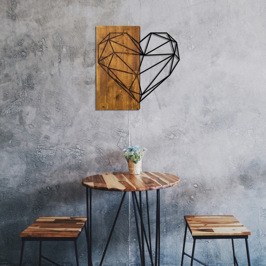 Sienų dekoracija 58x58 cm širdis