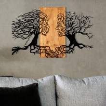 Sienų dekoracija 58x92 cm medis/metalas