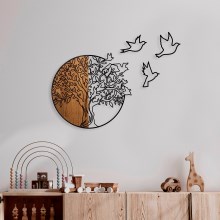 Sienų dekoracija 60x56 cm medis ir paukščiai