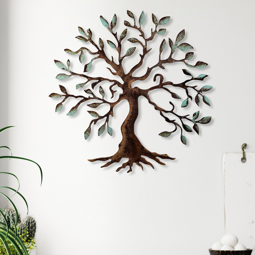 Sienų dekoracija 60x60 cm medis metalas