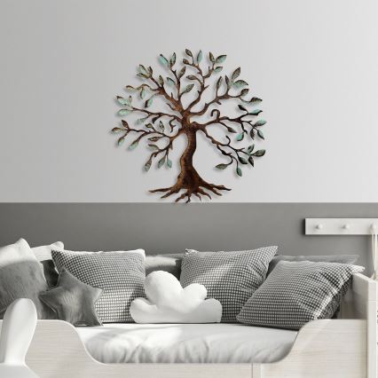 Sienų dekoracija 60x60 cm medis metalas