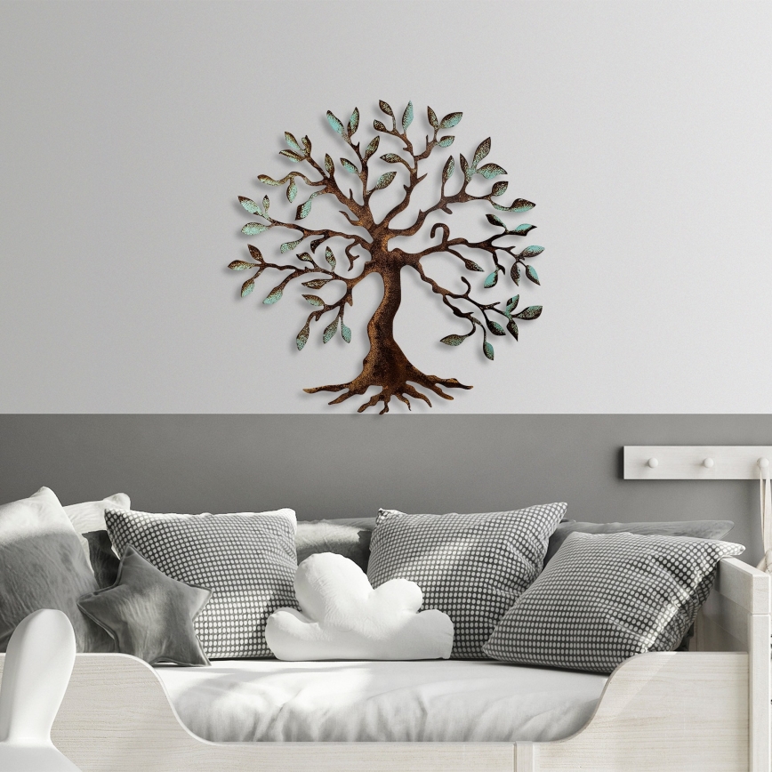 Sienų dekoracija 60x60 cm medis metalas