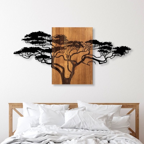 Sienų dekoracija 70x144 cm medis/metalas
