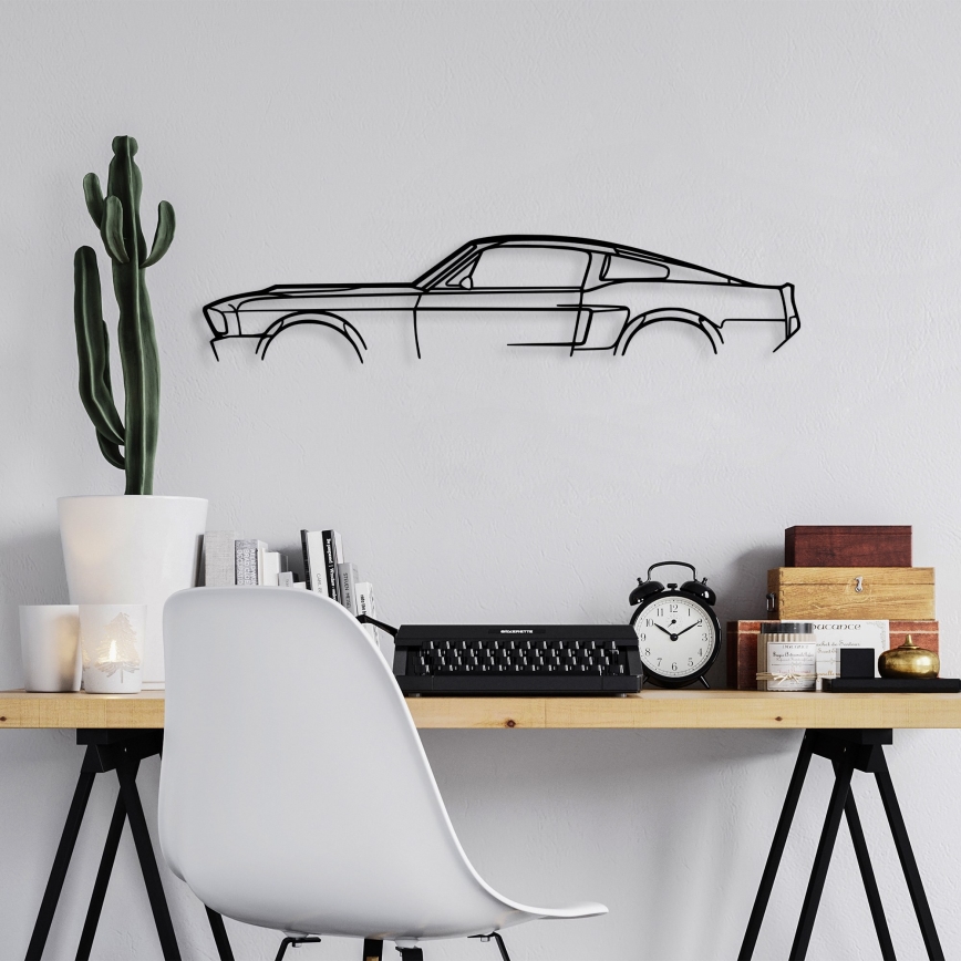 Sienų dekoracija 70x15 cm car metalas