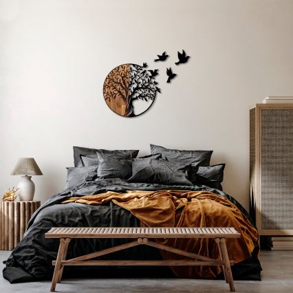 Sienų dekoracija 71x92 cm medis/metalas