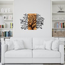 Sienų dekoracija 85x58 cm medis metalas/medis