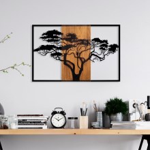 Sienų dekoracija 90x58 cm medis metalas/medis