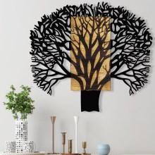 Sienų dekoracija 93x86 cm medis metalas/medis