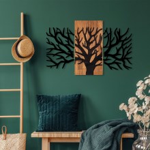 Sienų dekoracija 96x58 cm medis metalas/medis