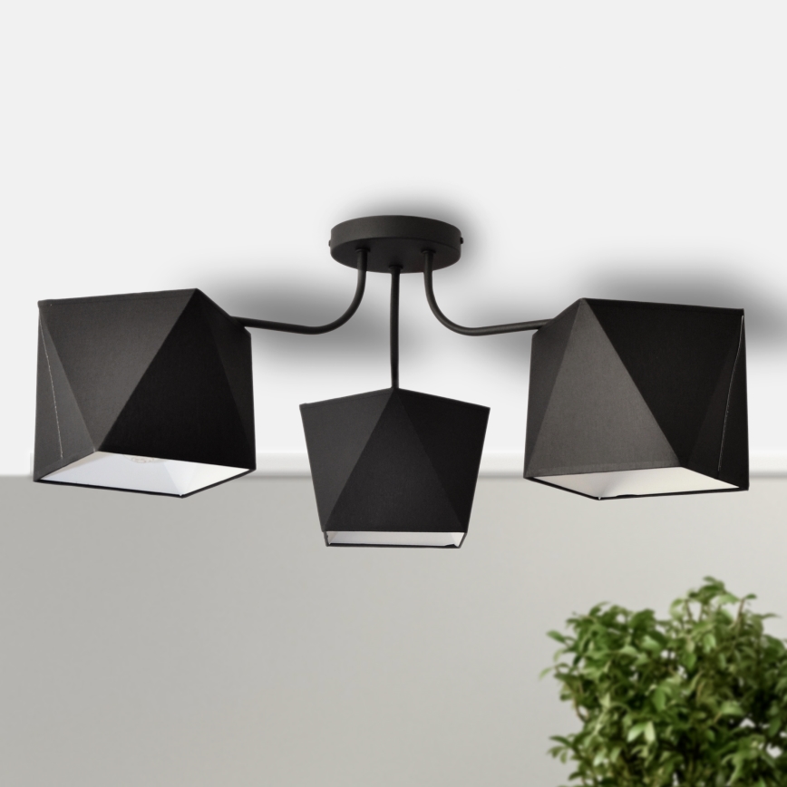 Sietynas ADAMANT 3xE27/15W/230V juoda