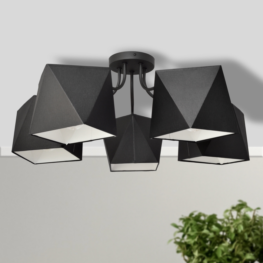 Sietynas ADAMANT 5xE27/15W/230V juoda
