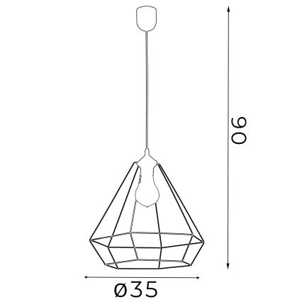Sietynas ALMA 1xE27/60W/230V balta