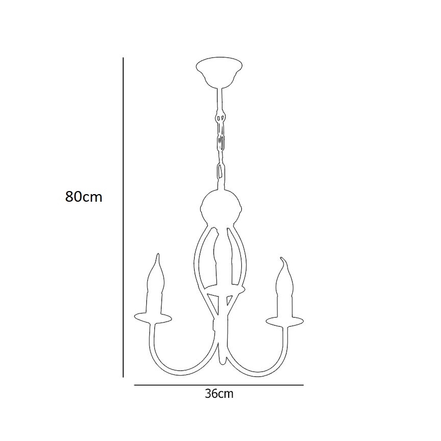 Sietynas ant grandinės ARTHUR 3xE14/40W/230V