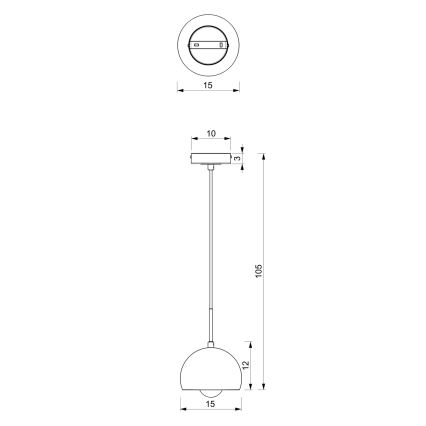 Sietynas ant grandinės COOL 1xE27/60W/230V