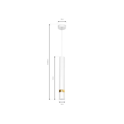 Sietynas ant grandinės JOKER 1xGU10/25W/230V baltas