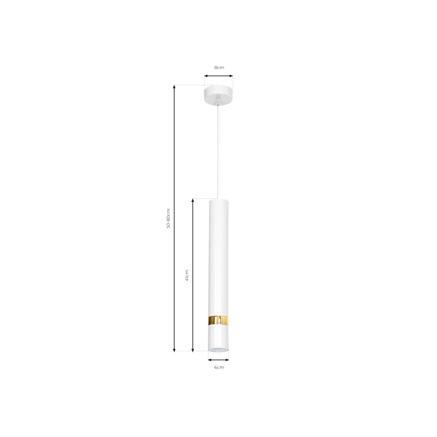 Sietynas ant grandinės JOKER 1xGU10/25W/230V baltas