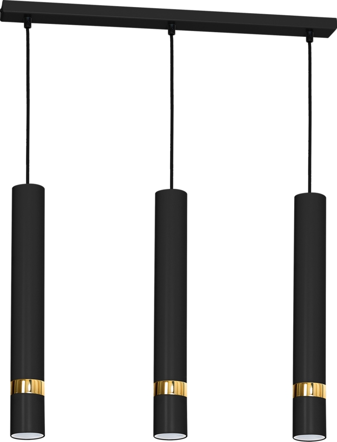 Sietynas ant grandinės JOKER 3xGU10/25W/230V juodas