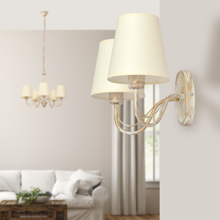 Sietynas ant grandinės MALBO 5xE27/15W/230V smėlio