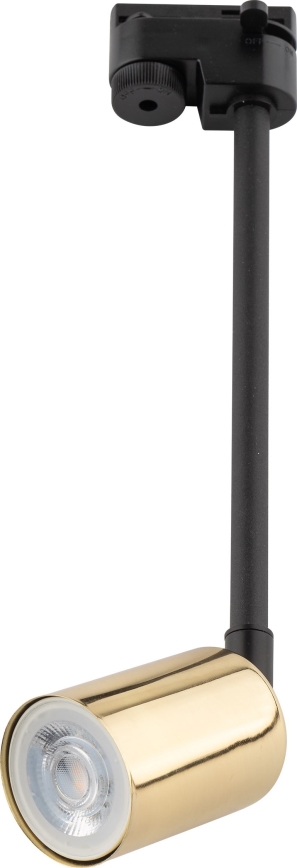 Sietynas ant stulpo 1-fazės bėgių sistemai TOP 1xGU10/10W/230V auksas/juoda