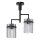 Sietynas ant stulpo 2xE27/60W/230V juoda/dūminis