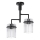Sietynas ant stulpo 2xE27/60W/230V juoda/permatoma