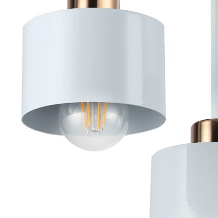 Sietynas ant stulpo 3xE27/35W/230V diametras 30 cm balta/auksas