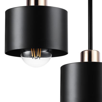 Sietynas ant stulpo 3xE27/35W/230V diametras 30 cm juoda/auksas