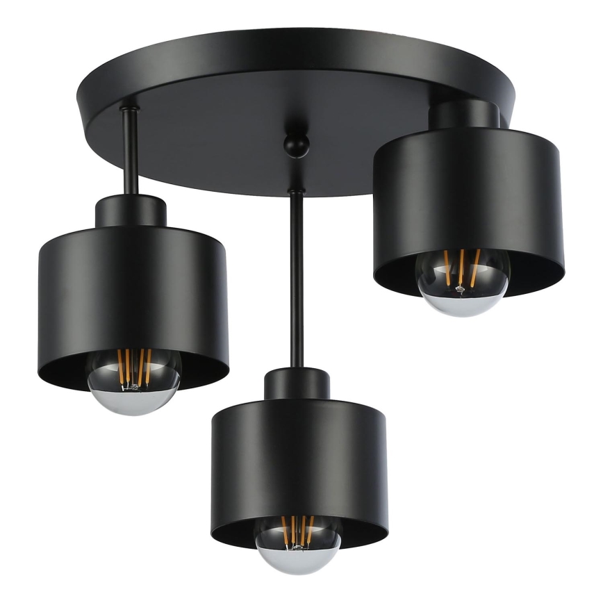 Sietynas ant stulpo 3xE27/35W/230V diametras 30 cm juoda