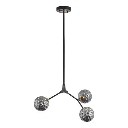Sietynas ant stulpo 3xG9/15W/230V pilka