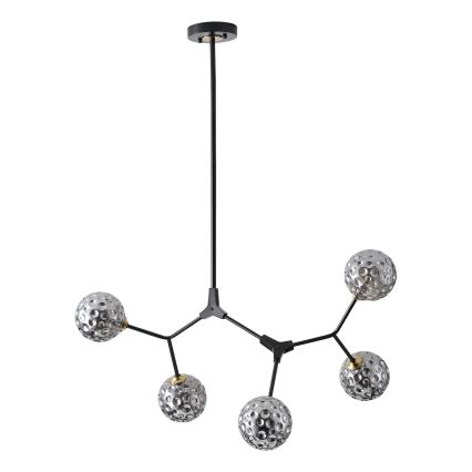 Sietynas ant stulpo 5xG9/15W/230V pilka
