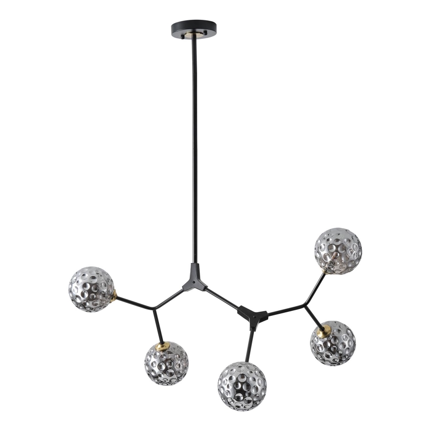 Sietynas ant stulpo 5xG9/15W/230V pilka