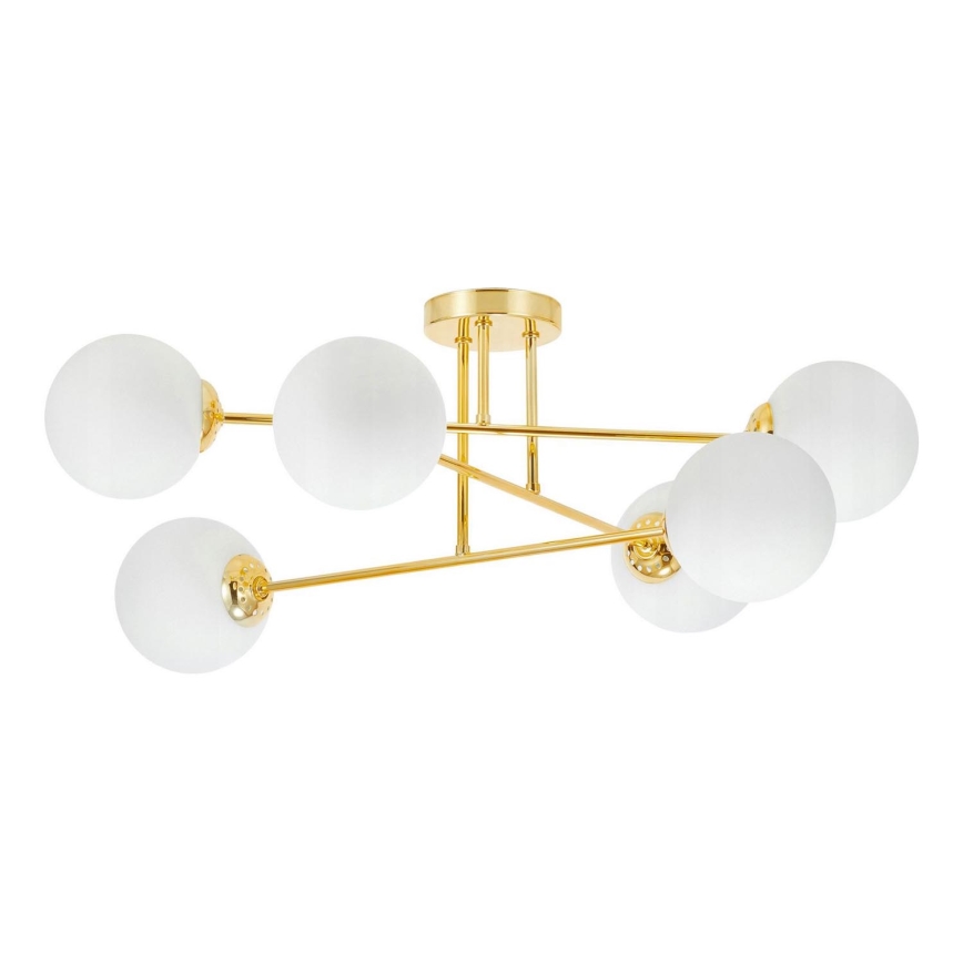 Sietynas ant stulpo 6xE27/35W/230V diametras 80 cm auksas