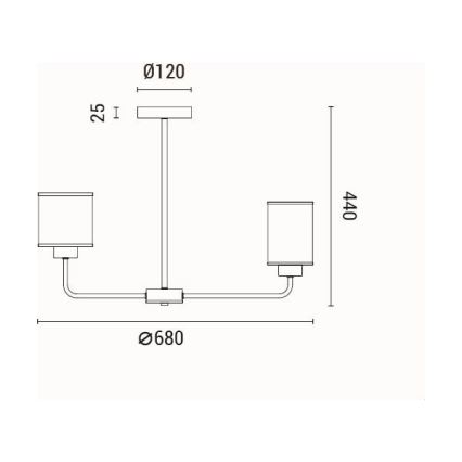 Sietynas ant stulpo 6xE27/60W/230V