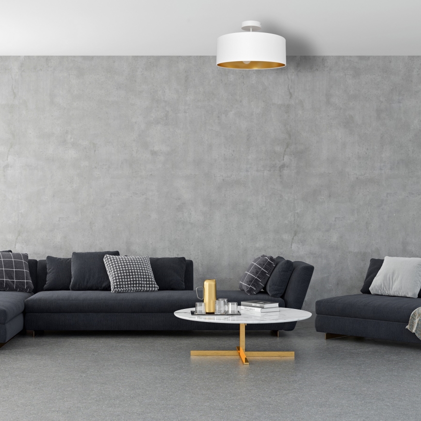 Sietynas ant stulpo ALBA 3xE27/15W/230V baltas/aukso