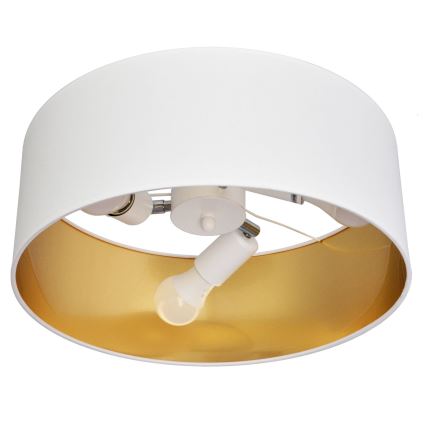 Sietynas ant stulpo ALBA 3xE27/15W/230V baltas/aukso