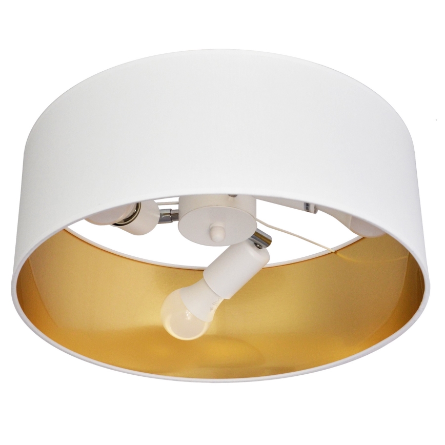 Sietynas ant stulpo ALBA 3xE27/15W/230V baltas/aukso
