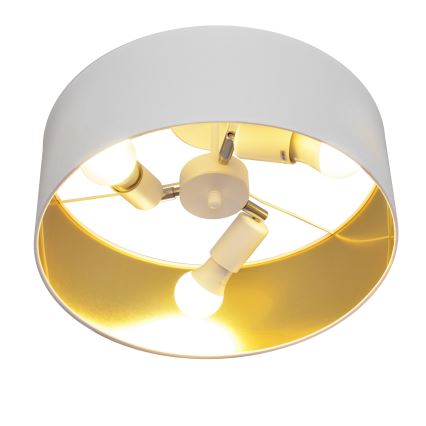 Sietynas ant stulpo ALBA 3xE27/15W/230V baltas/aukso