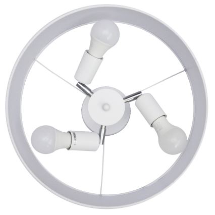 Sietynas ant stulpo ALBA 3xE27/15W/230V baltas