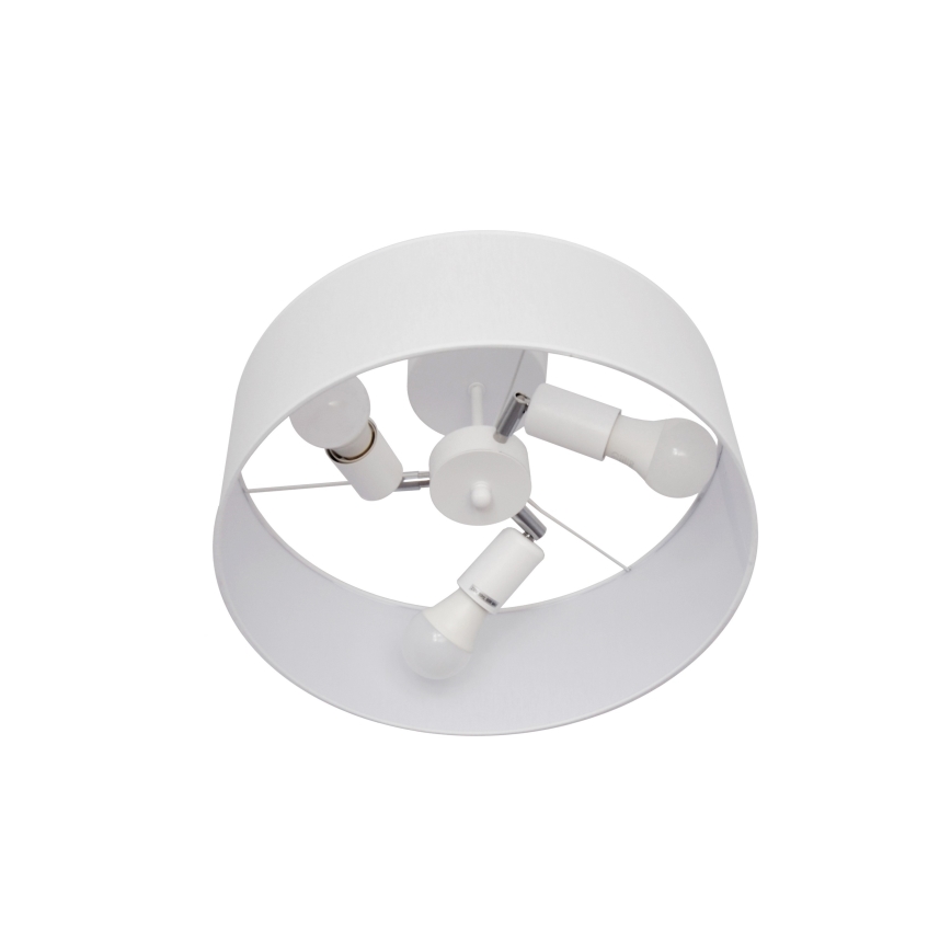 Sietynas ant stulpo ALBA 3xE27/15W/230V baltas