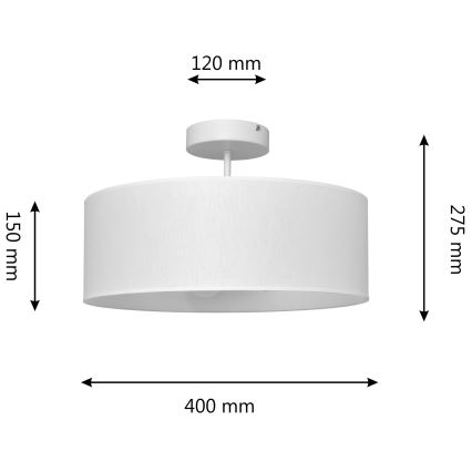 Sietynas ant stulpo ALBA 3xE27/15W/230V baltas