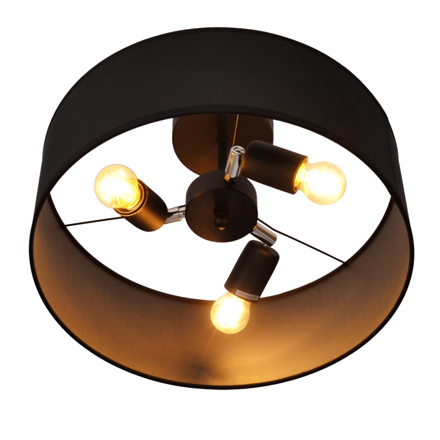 Sietynas ant stulpo ALBA 3xE27/15W/230V juodas