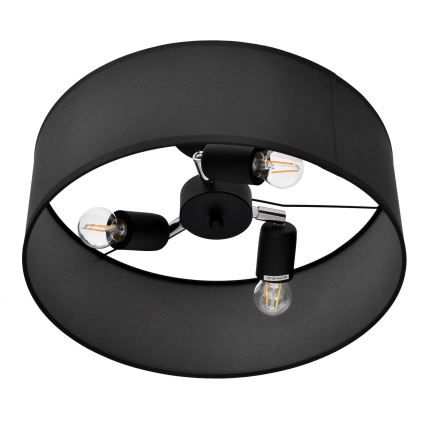 Sietynas ant stulpo ALBA 3xE27/15W/230V juodas