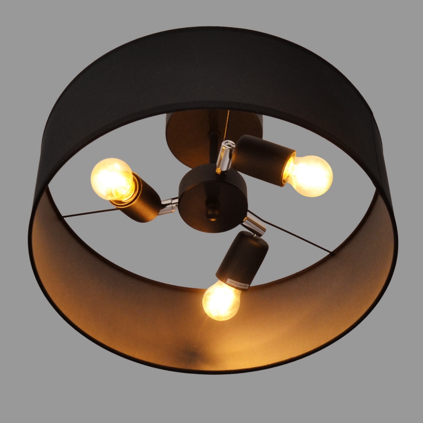 Sietynas ant stulpo ALBA 3xE27/15W/230V juodas